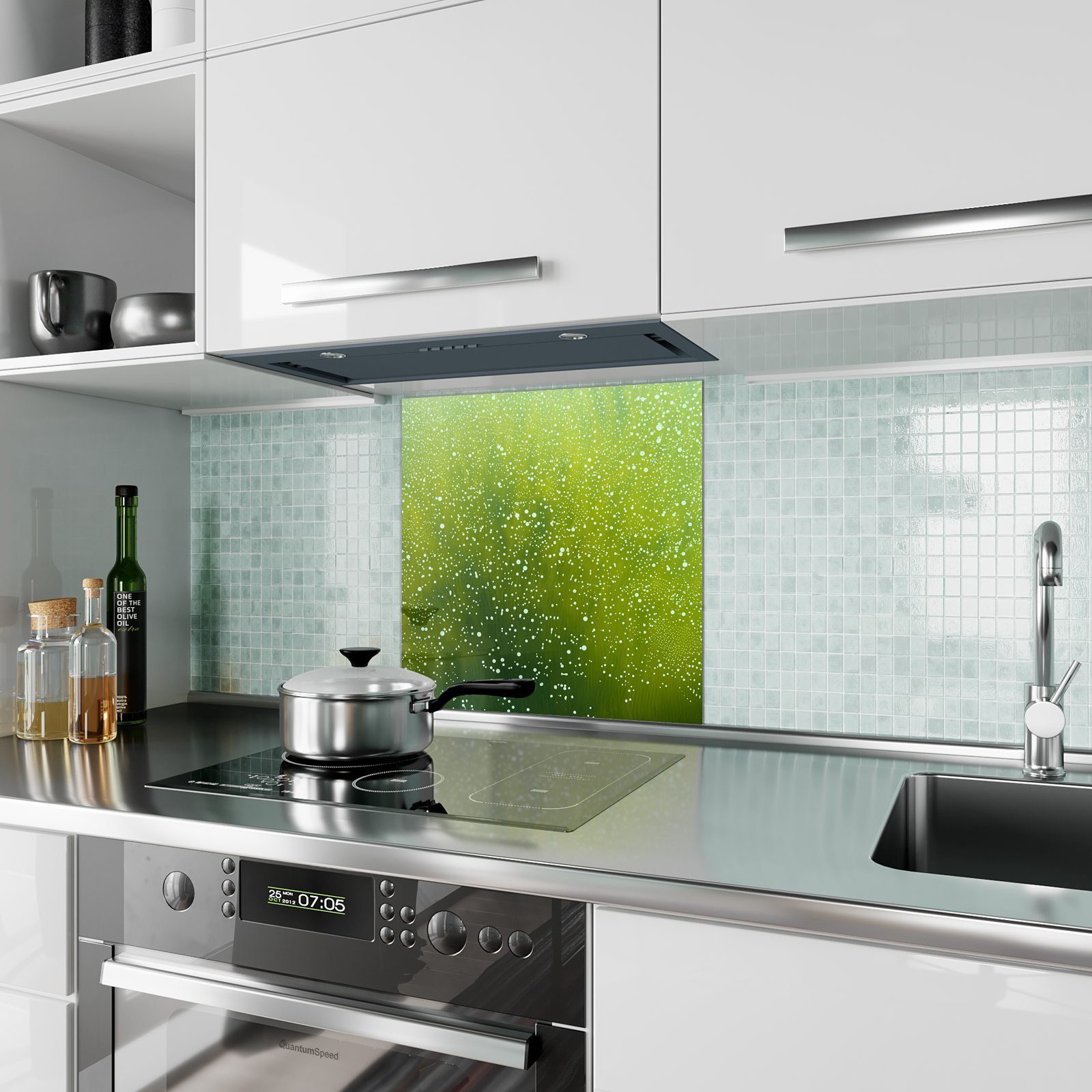 Glas Hintergrund Spritzschutz Küchenrückwand Primedeco Organischer