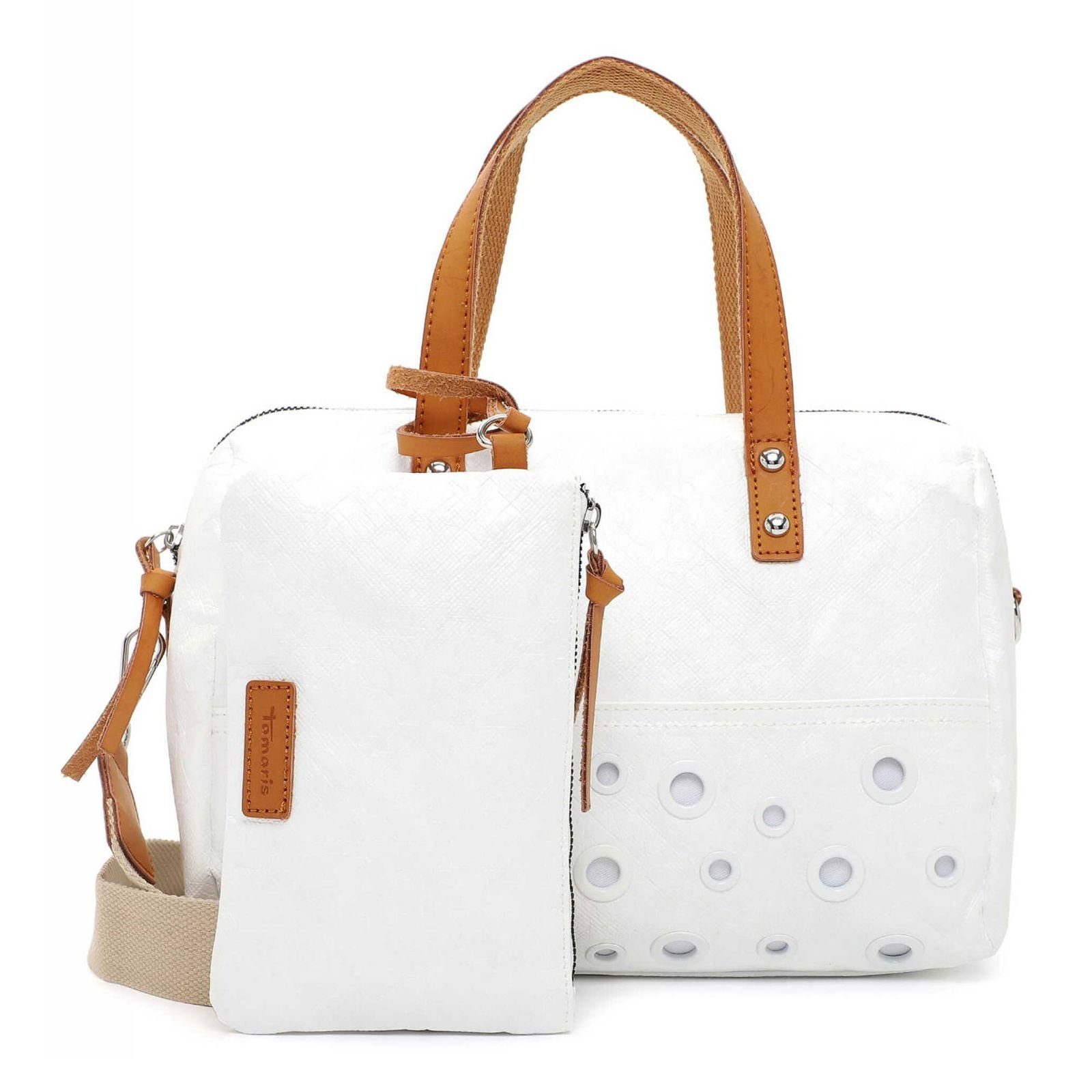 Bolsa Bandolera Tamaris Lilo Crossover - Plateado, Ajustable (90-143 Cm), Compartimentos Con Cremallera, Incluye Bolsa De Utensilios
