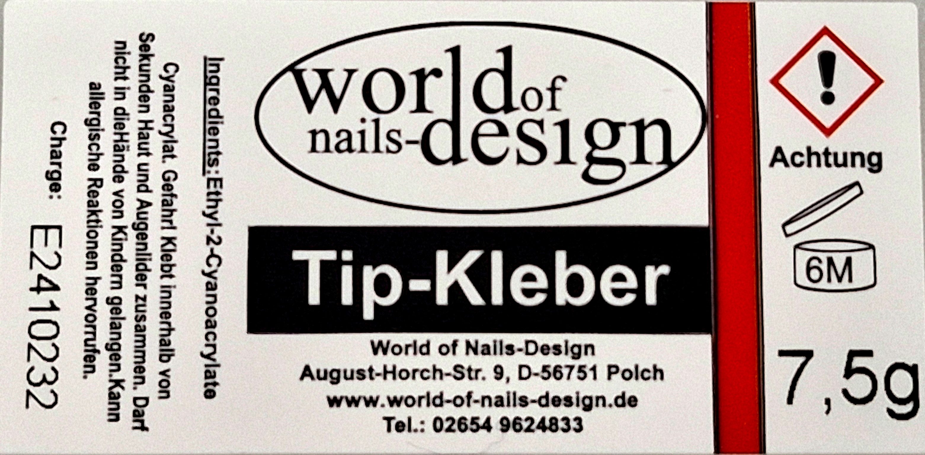 World of Nails-Design Nageldesign Zubehör Nagelkleber für künstliche Fingernägel extra stark, starker Halt