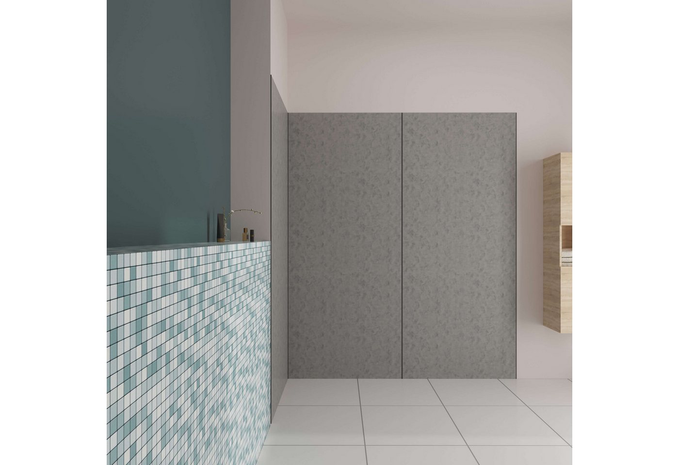 Thumbnail - AICA Duschwand Duschrückwand PE-Aluminiumpaneele wasserdichte Dushwandpaneele 210cm
