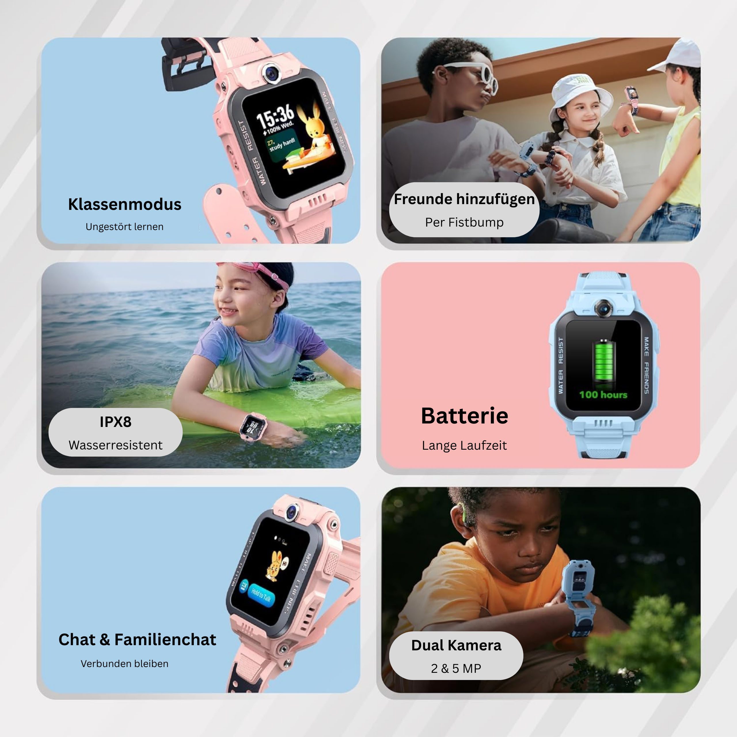 imoo Watch Phone Z7 Kinder Smartwatch (3,3 cm/1,3 Zoll, Mocor OS)