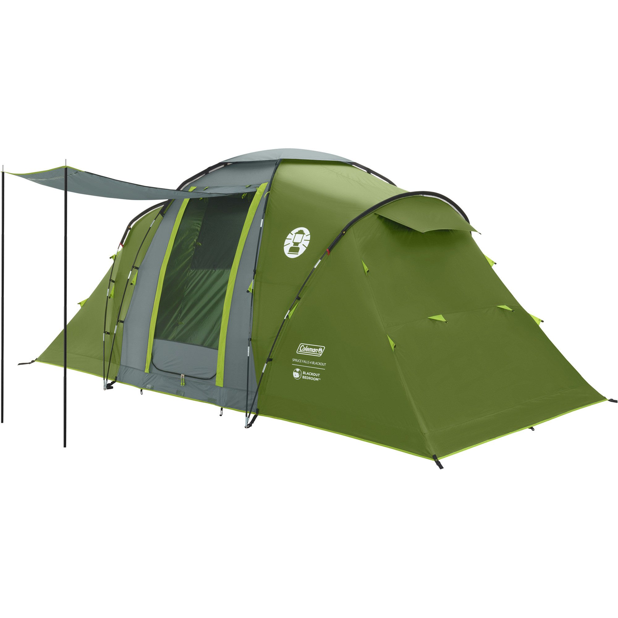COLEMAN Kuppelzelt Coleman Tunnelzelt Spruce Falls 4 BlackOut, Zelt, Personen: 4