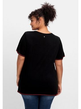 Sheego T-Shirt Große Größen mit Flügelärmel und Cut-out vorn