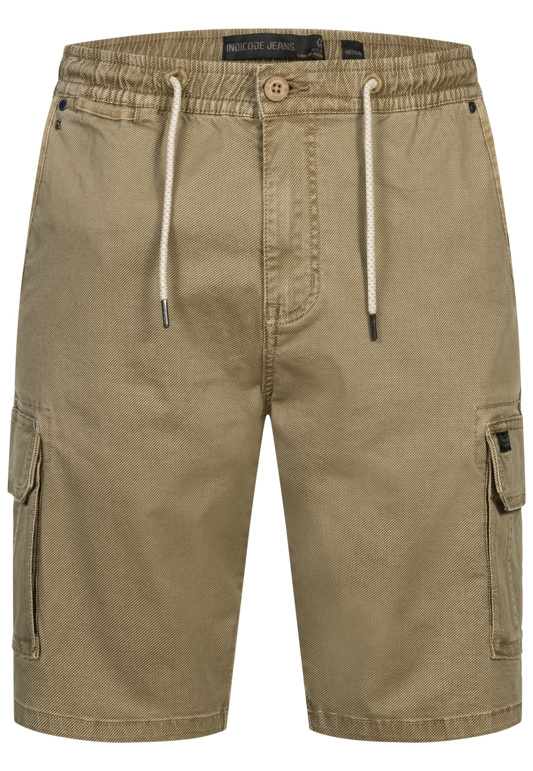 Indicode Cargoshorts INKews mit elastischem Bund günstig online kaufen