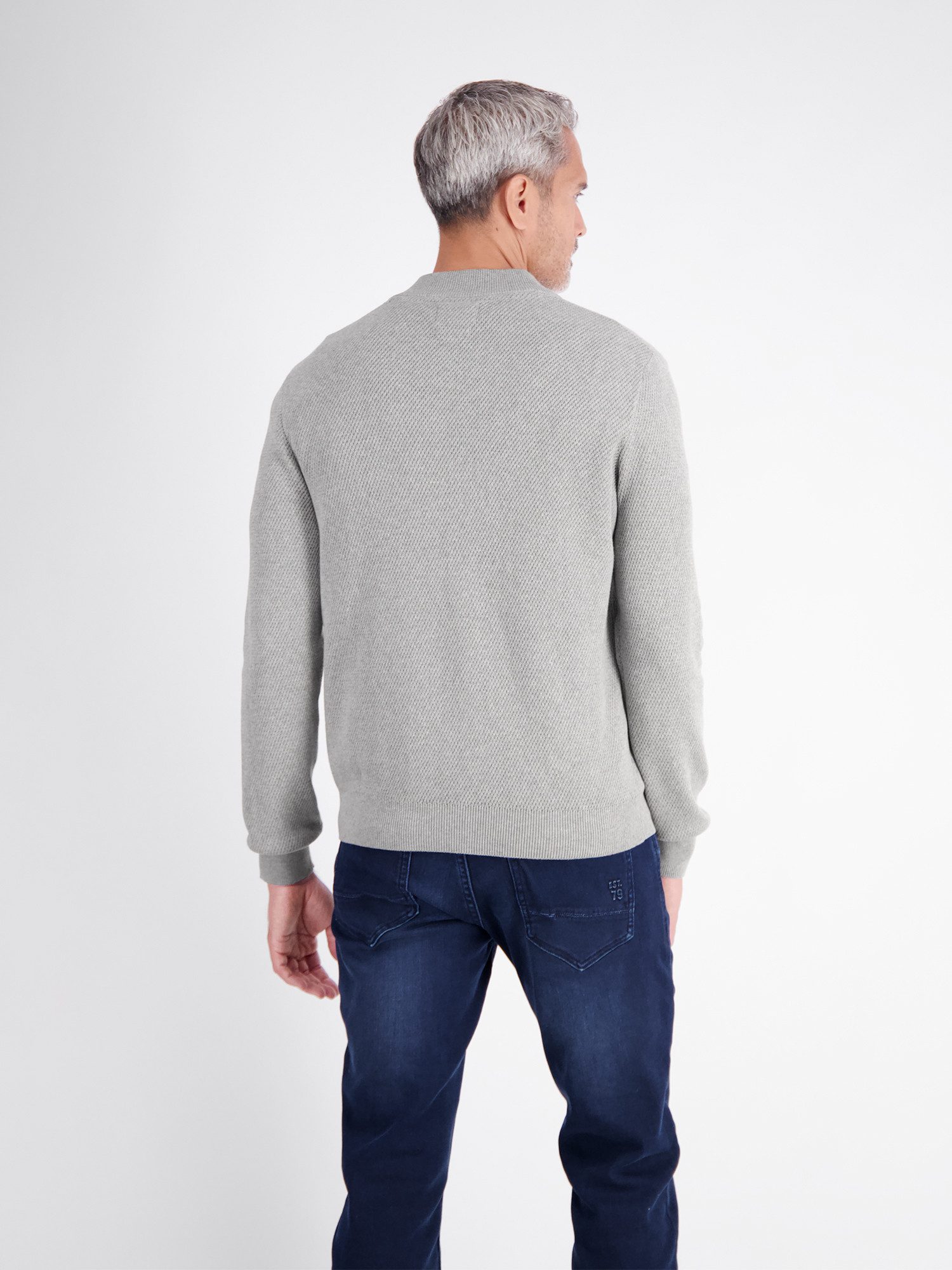 LERROS Strickjacke Strickjacke aus Baumwollstrick mit dezent flachem Kragen