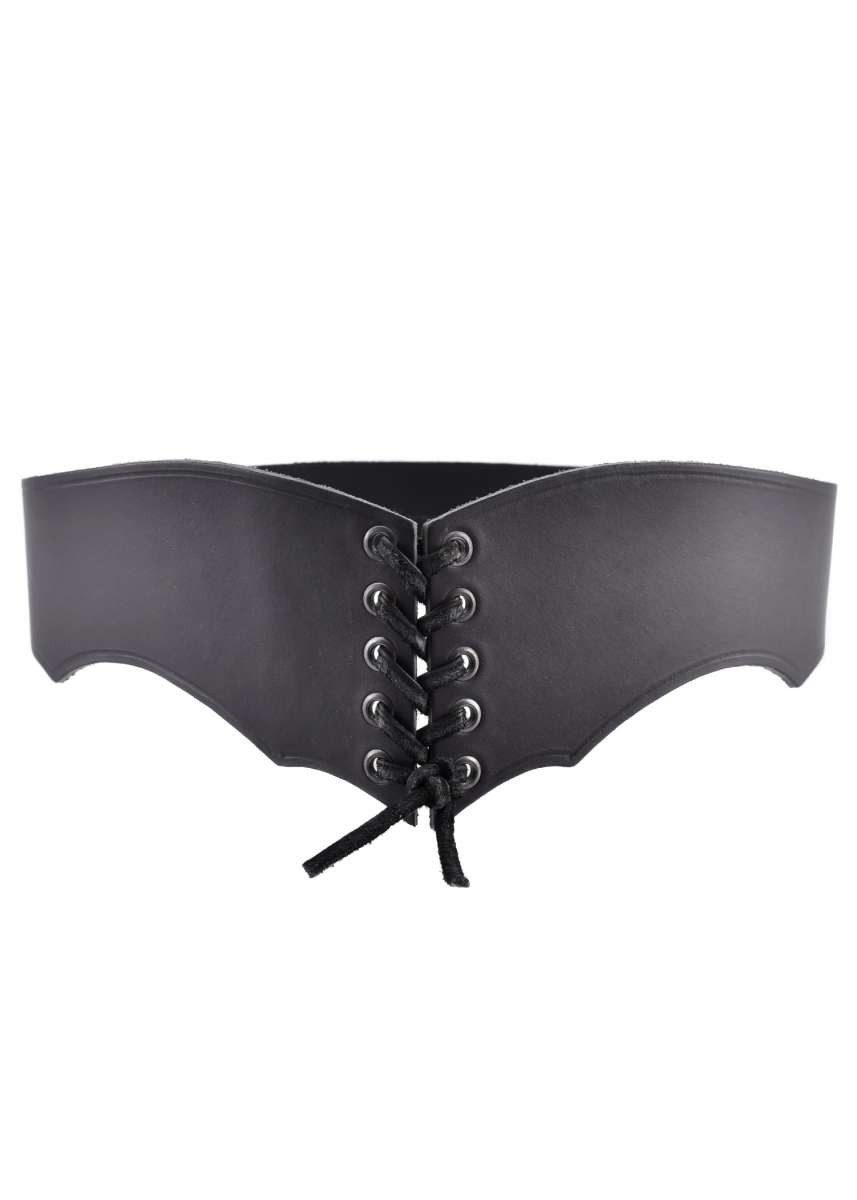 Ledergürtel Mieder-Gürtel aus Leder Schwarz