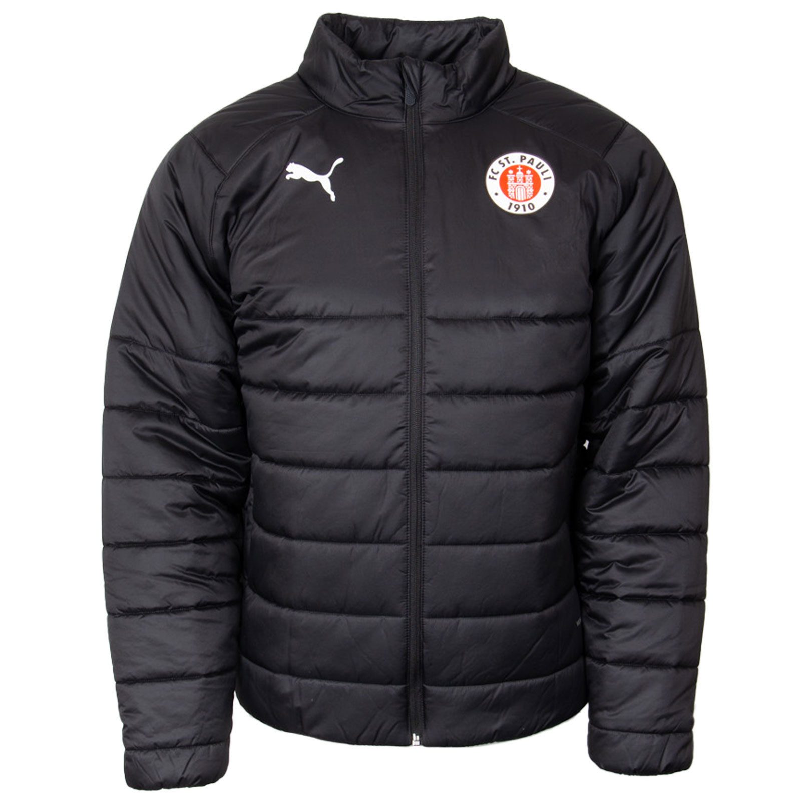 FC St. Pauli Steppjacke FC St. Pauli - PUMA Steppjacke Logo mit Stehkragen - schwarz