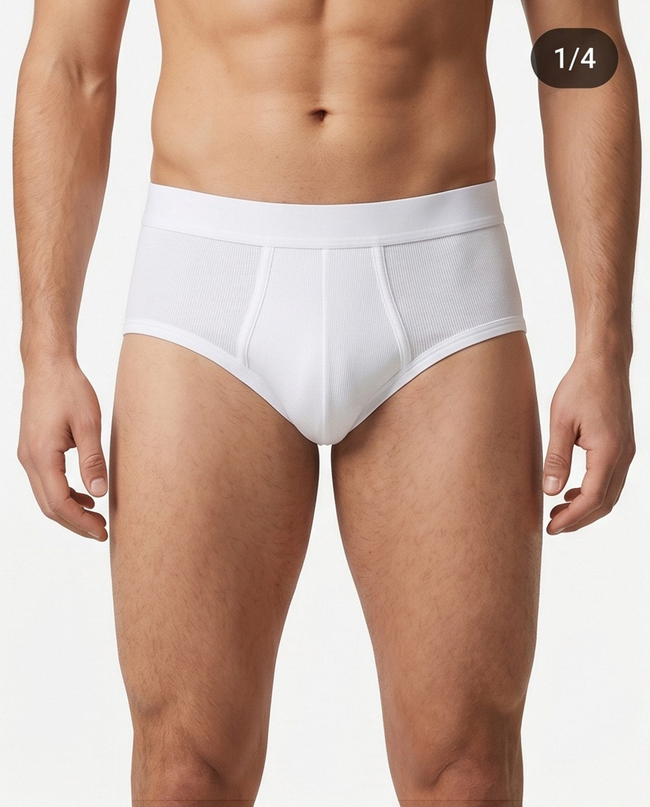Stahlbogg Slip Herren klassischer weißer Doppelripp Slip, 3er Pack (Spar-Set)