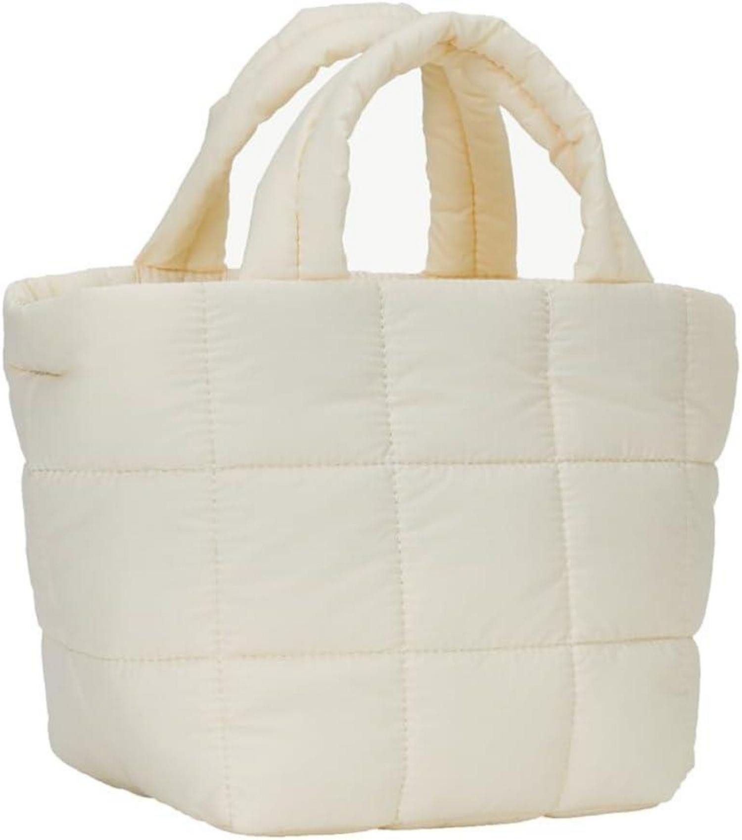 Mini Bag Mini Puffer Tote Bag Gesteppt Leicht Handtasche Crossbody Abnehmbarer