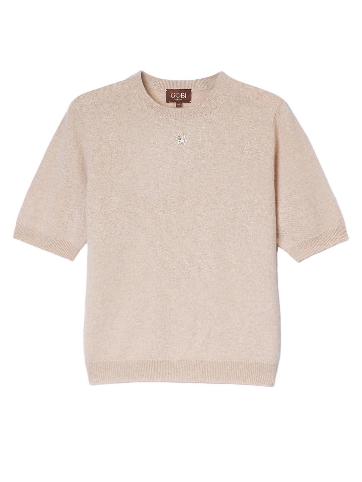 GOBI Cashmere Rundhalspullover Kaschmir-Pullover mit kurzen Ärmeln