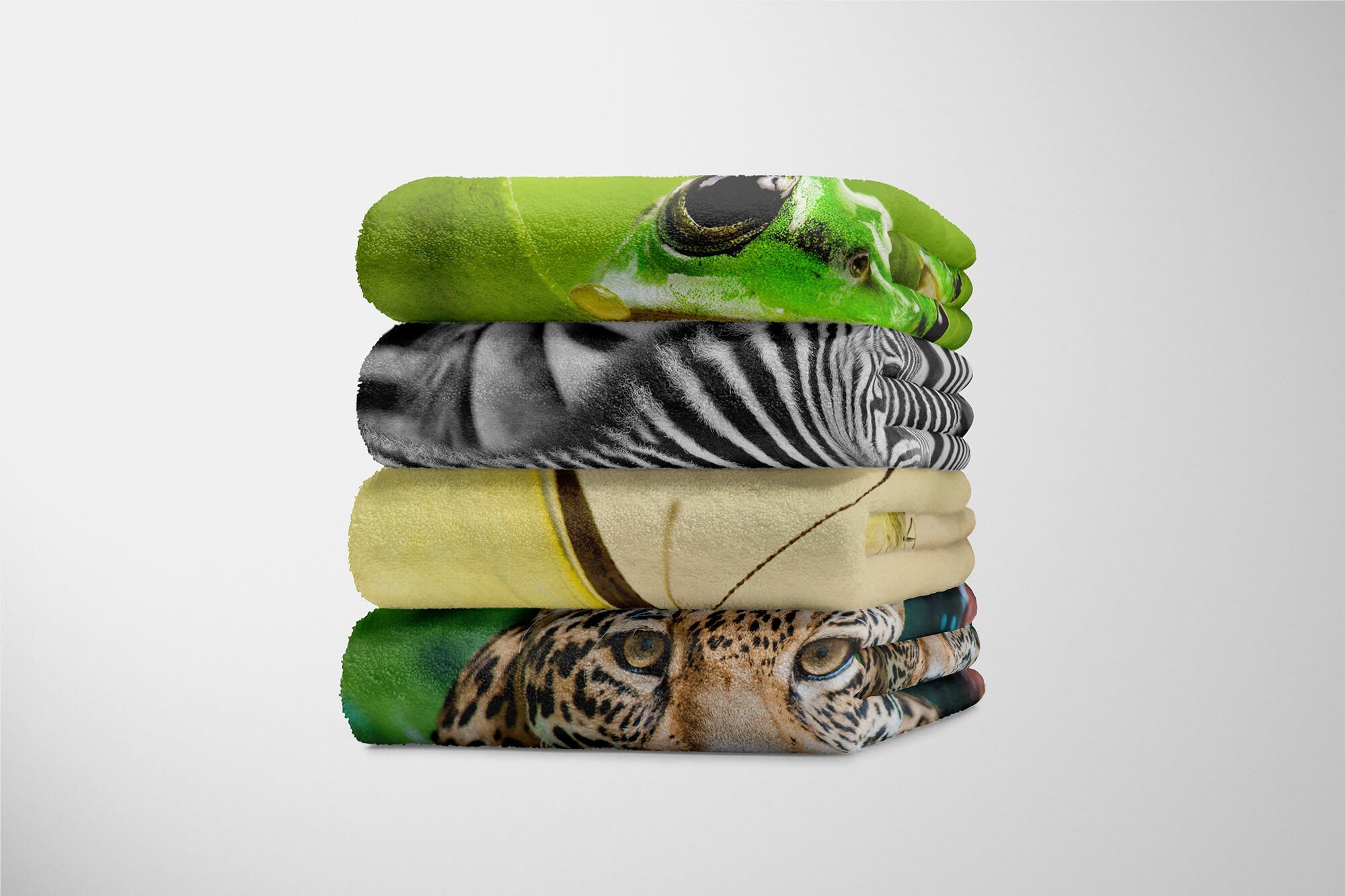 Sinus Art Handtuch Handtuch Kuscheldecke (1-St), Strandhandtuch Handtücher mit Schmetterling Baumwolle-Polyester-Mix Tiermotiv Naha, Saunatuch