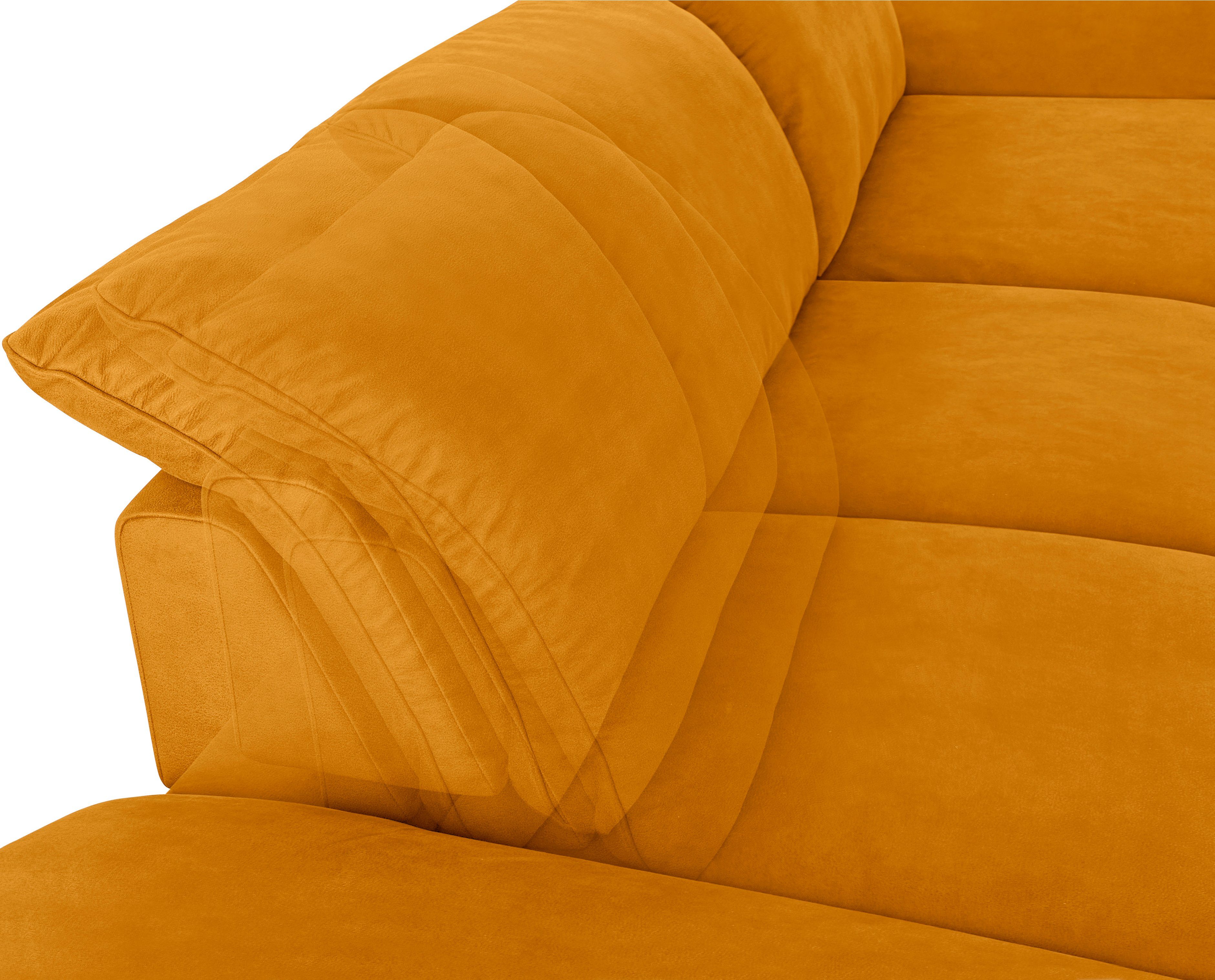 cm Ecksofa 340 mit W.SCHILLIG Chrom enjoy&MORE, Füße Breite Sitztiefenverstellung, glänzend,