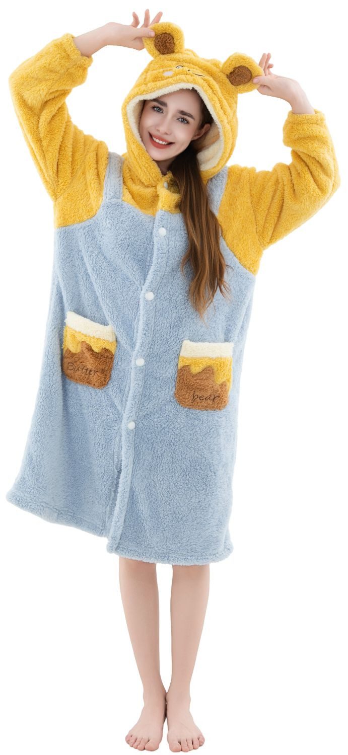 Corimori Plüschjacke Flauschiger Oversize Kuschel Deckenmantel + Kapuze pas günstig online kaufen