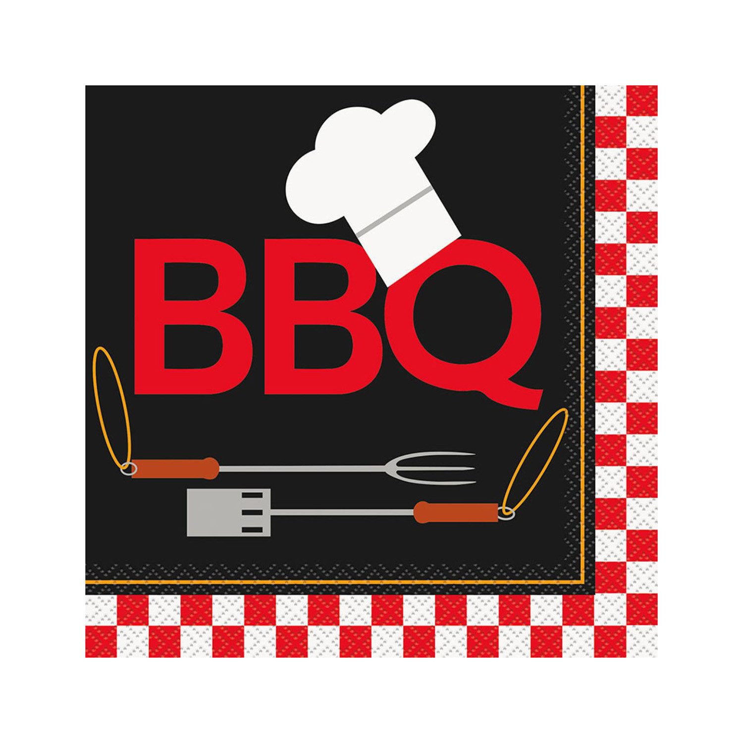 Unique Industries Inc. Papierserviette 'BBQ Backyard', Servietten 16Stk./33x33cm