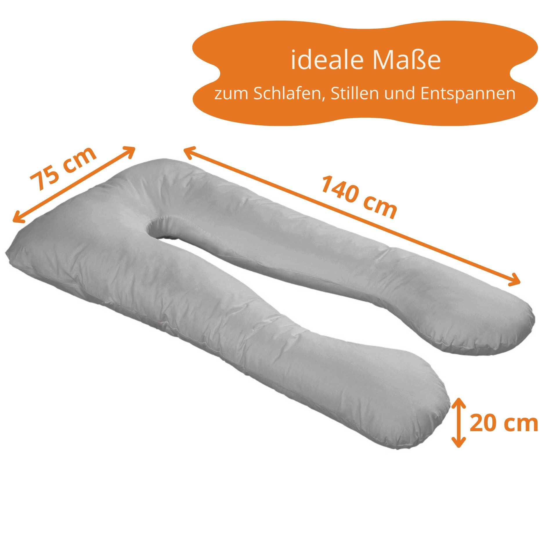 sleepling Stillkissen Bodypillow, auch als Seitenschläfer- oder Lagerungskissen nutzbar