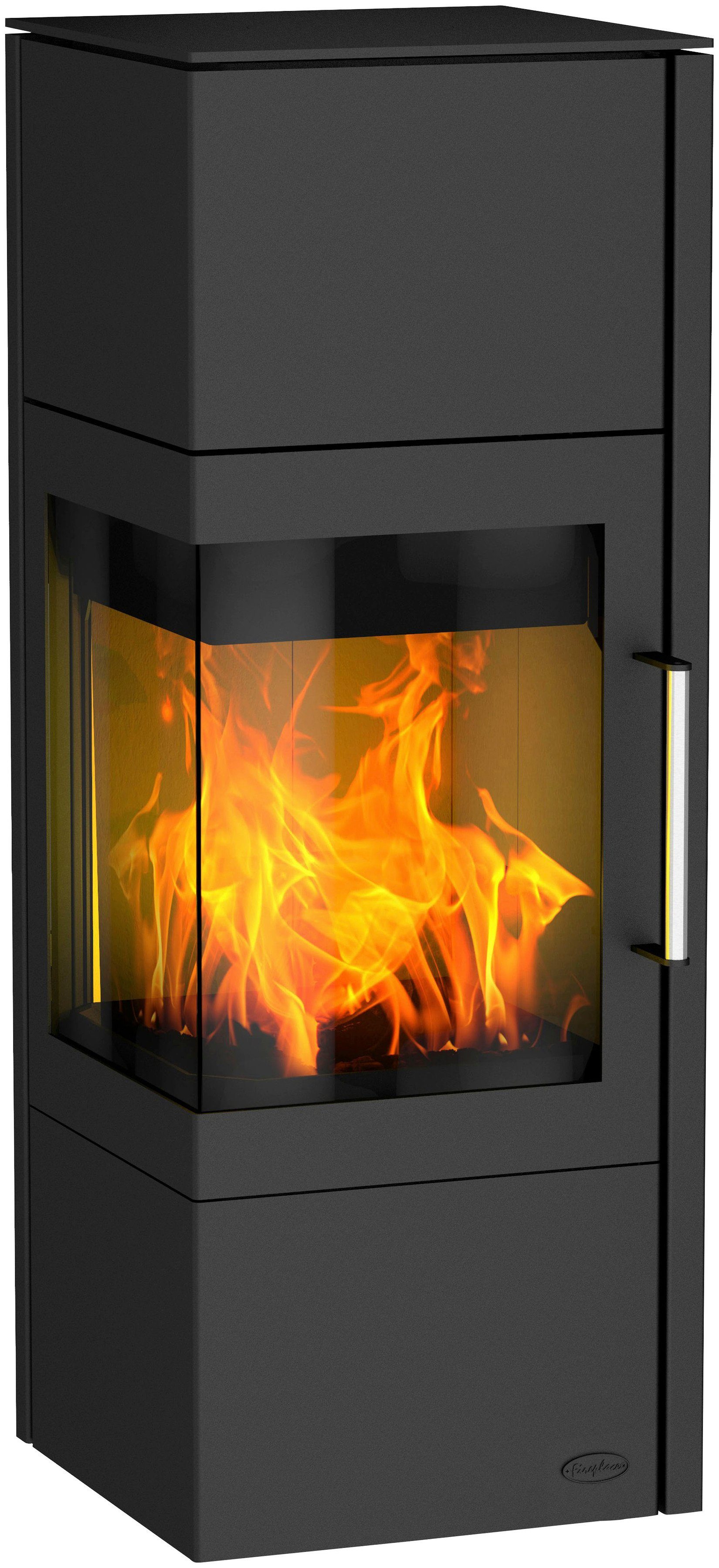 Fireplace Kaminofen Royal Stahl, 6 kW, Zeitbrand, Eckmodell