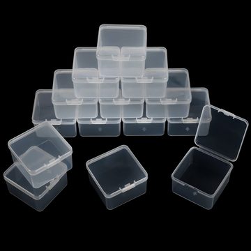 Belle Vous Aufbewahrungsbox Kleine Kunststoffbehälter mit Deckel (24 Stück), Small Plastic Boxes with Lid (24 pcs)