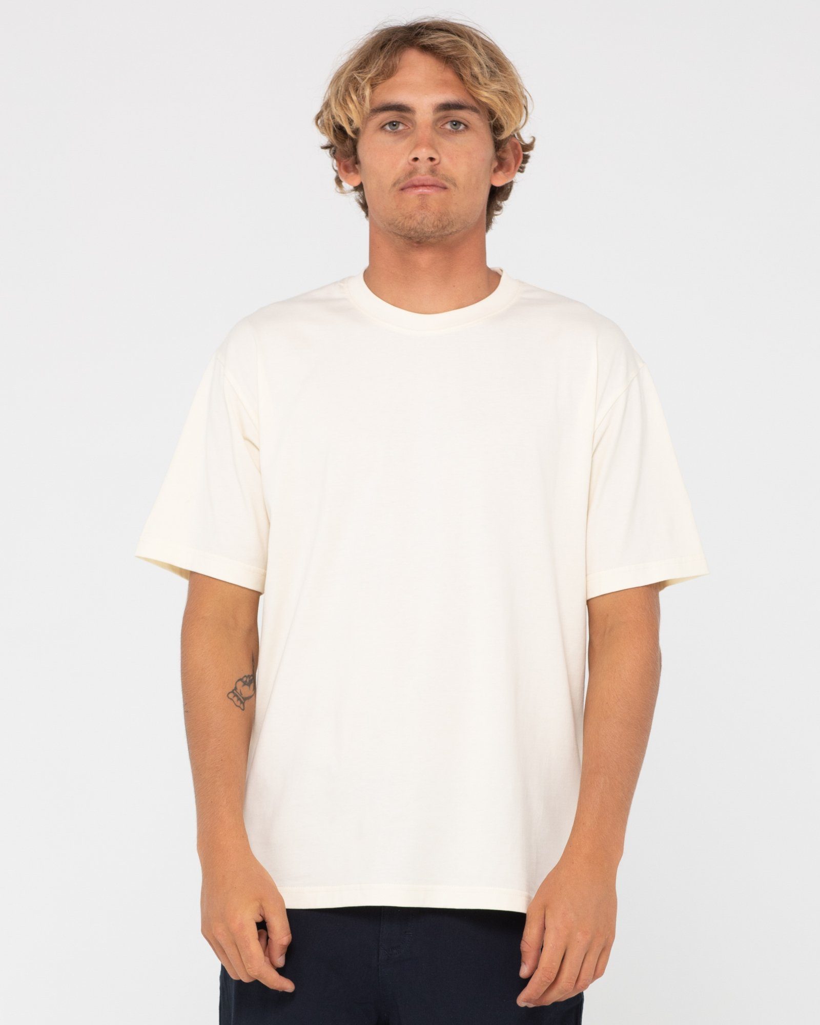 Rusty T-Shirt DELUXE BLANK S/S TEE Egret