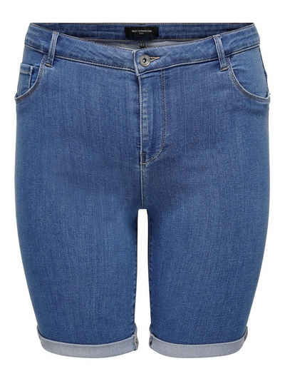 ONLY CARMAKOMA Jeansshorts Plus Size Denim Jeans Shorts Kurze Stretch Bermuda Hose CARTHUNDER 4956 in Blau