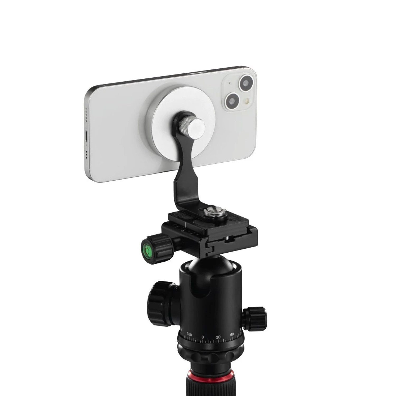 Hama Stativ Handy-Halterung MagPod Halter Stativhalterung (1/4" Anschluss Adapter Pod für Apple iPhone mit MagSafe 16 15 14 13 12) – Bild 4 von 5