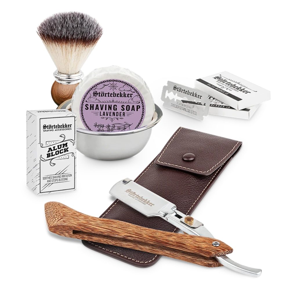Rasierset - Rasiermesser 'Heartwood' - Rasierset Herren