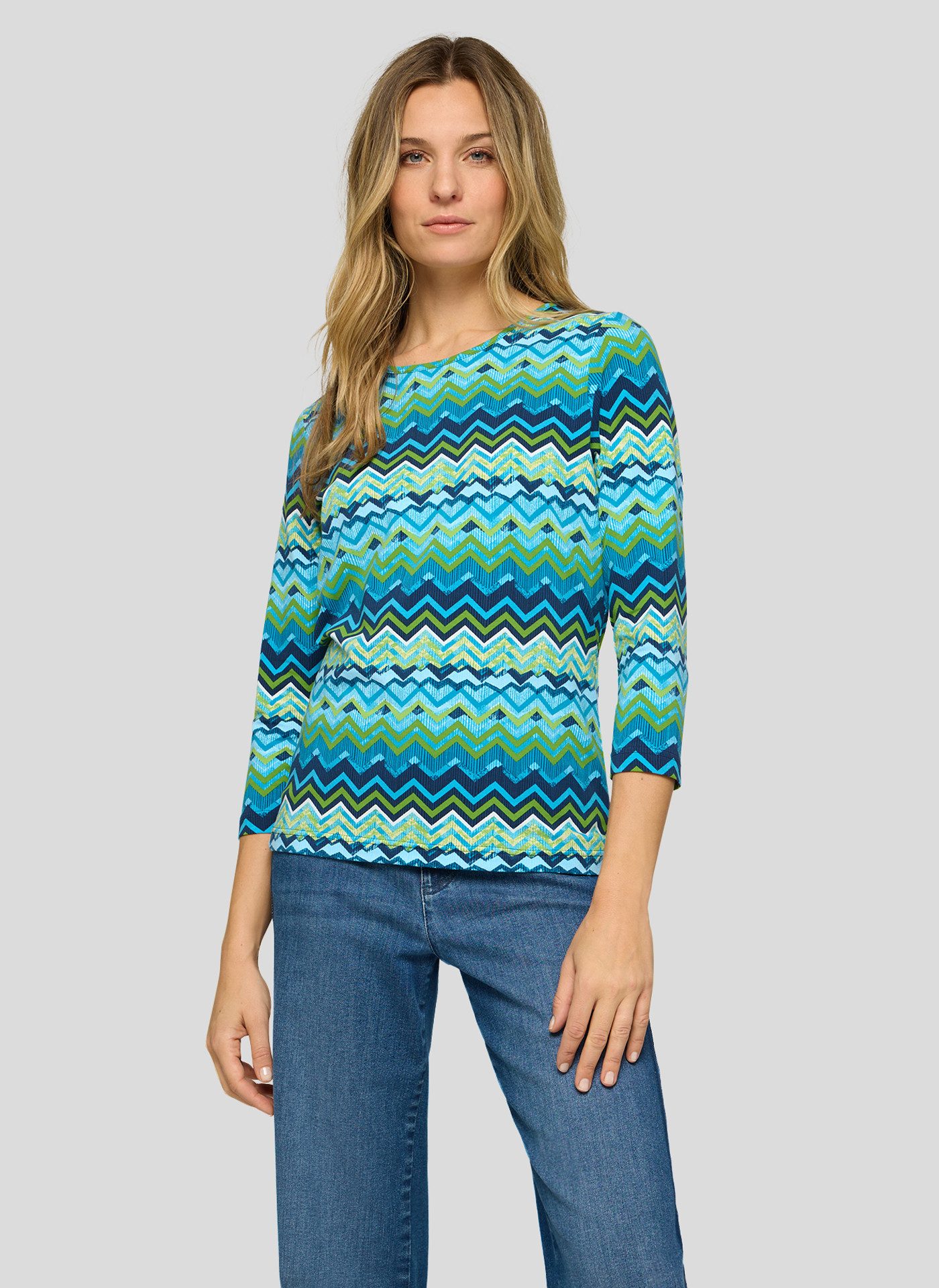 Rabe 3/4-Arm-Shirt mit grafischem Muster günstig online kaufen