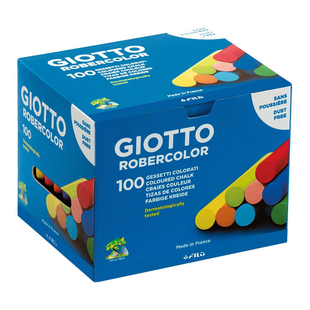 GIOTTO Malkreide Giotto Robercolor 100 Stück Bunte Wandtafelkreide, (Wandtafelkreide)
