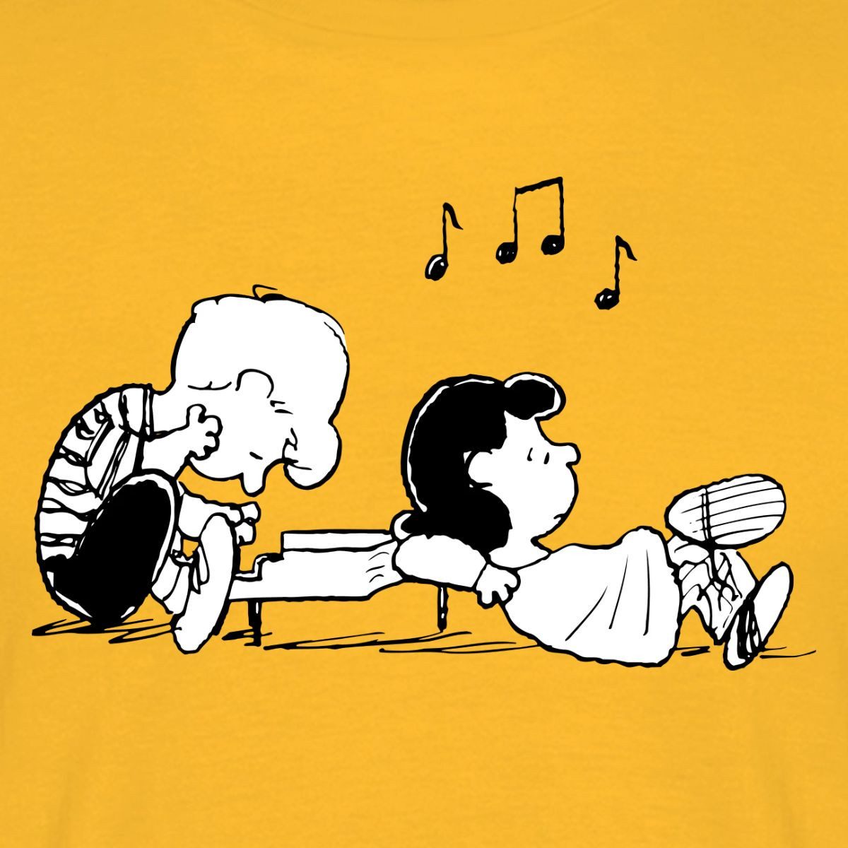 Spreadshirt T-Shirt Peanuts Schroeder Und Lucy Männer T-Shirt (1-tlg)