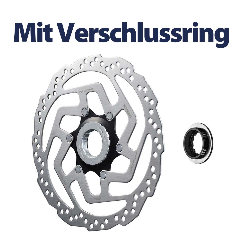 Shimano Bremsscheibe SM-RT10 Center-Lock inkl. Verschlussring, lose verpackt
