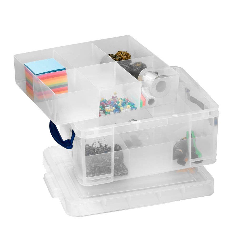 Aufbewahrungsbox 1 Aufbewahrungsbox mit 2 Einsätzen 21l - transparent