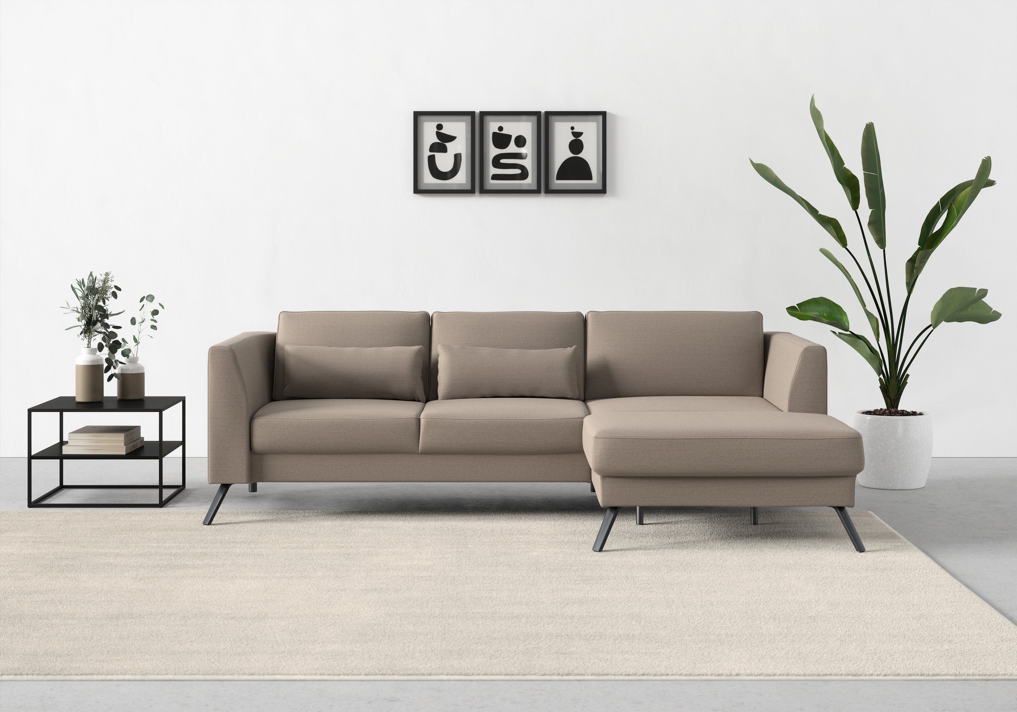 sit&more Ecksofa Lindholm, mit Sitztiefenverstellung und Federkern | Ecksofas