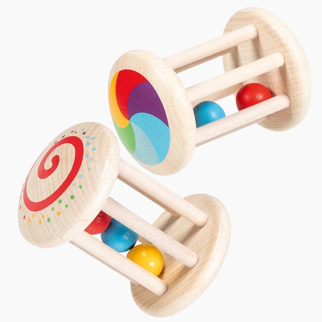 goki Greifling Greifling Käfigrassel Regenbogen (packung, 1-tlg., set), aus Holz,für Babyhände unverzichtbar