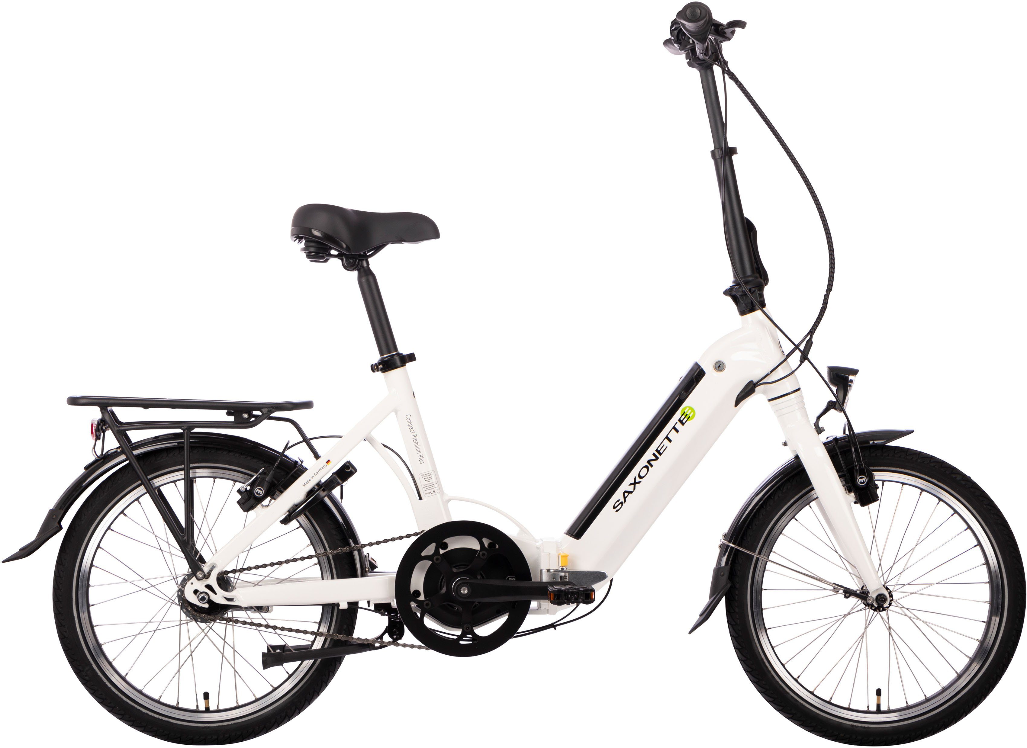 SAXONETTE E-Bike Faltrad Compact Premium Plus, 7 Gang, Nabenschaltung, Mittelmotor, 360 Wh, (mit Akku-Ladegerät), Pedelec, Elektrofahrrad für Damen u. Herren