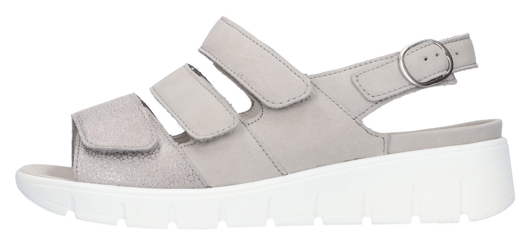 Waldläufer M-WIOLA Keilsandalette, Sandale, Sommerschuh, Komfortschuh mit Klett, M-Weite