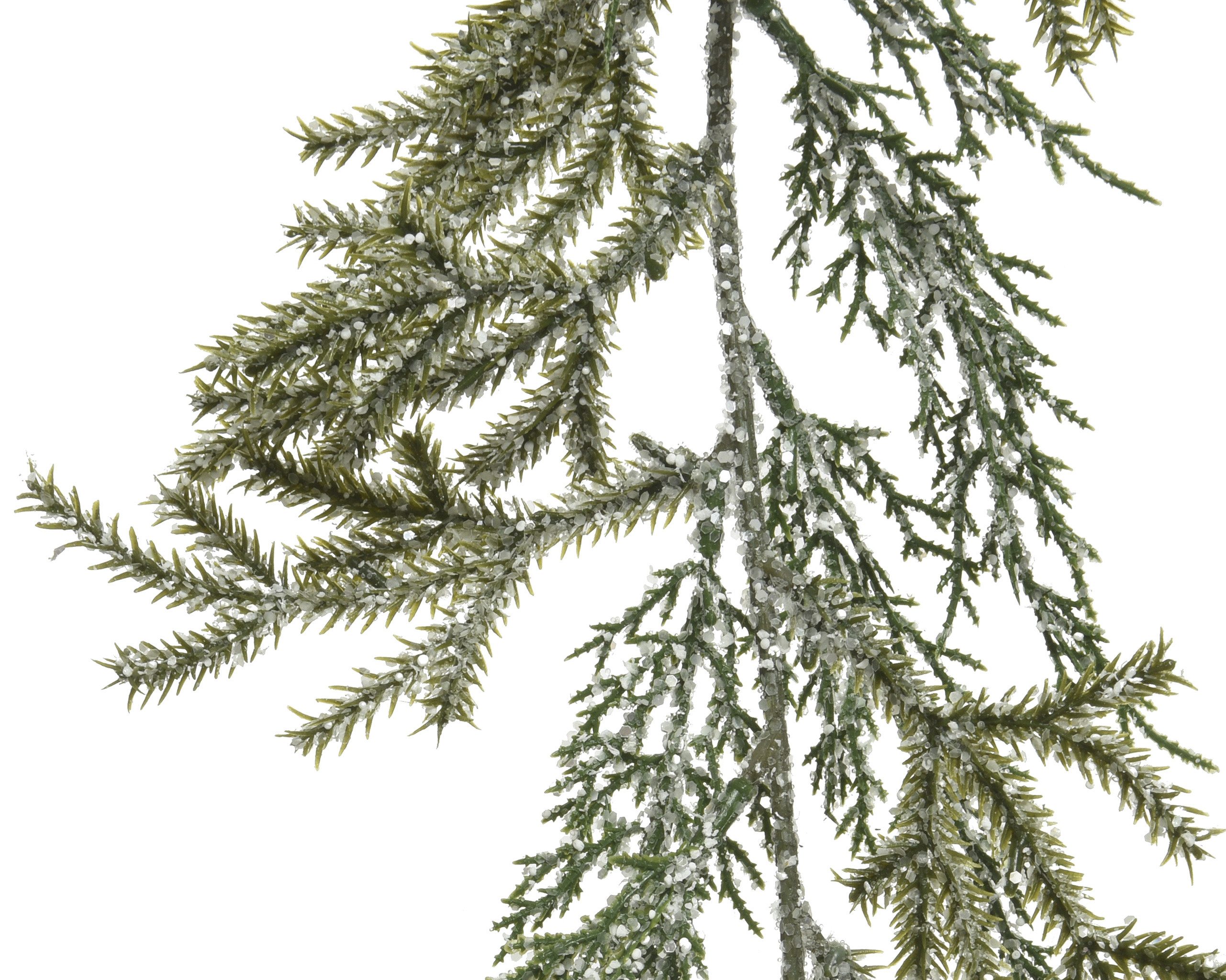 Kunstgirlande, Kaemingk, Zypressen & Zedern Girlande künstlich Spritzguss 1,8m Grün beschneit