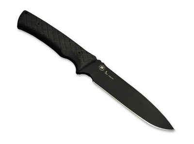 Spartan Survival Knife Spartan Blades Damysus Micarta Black feststehendes Messer mit Scheide, (1 St), Scheide inklusive, Carbon-Stahl
