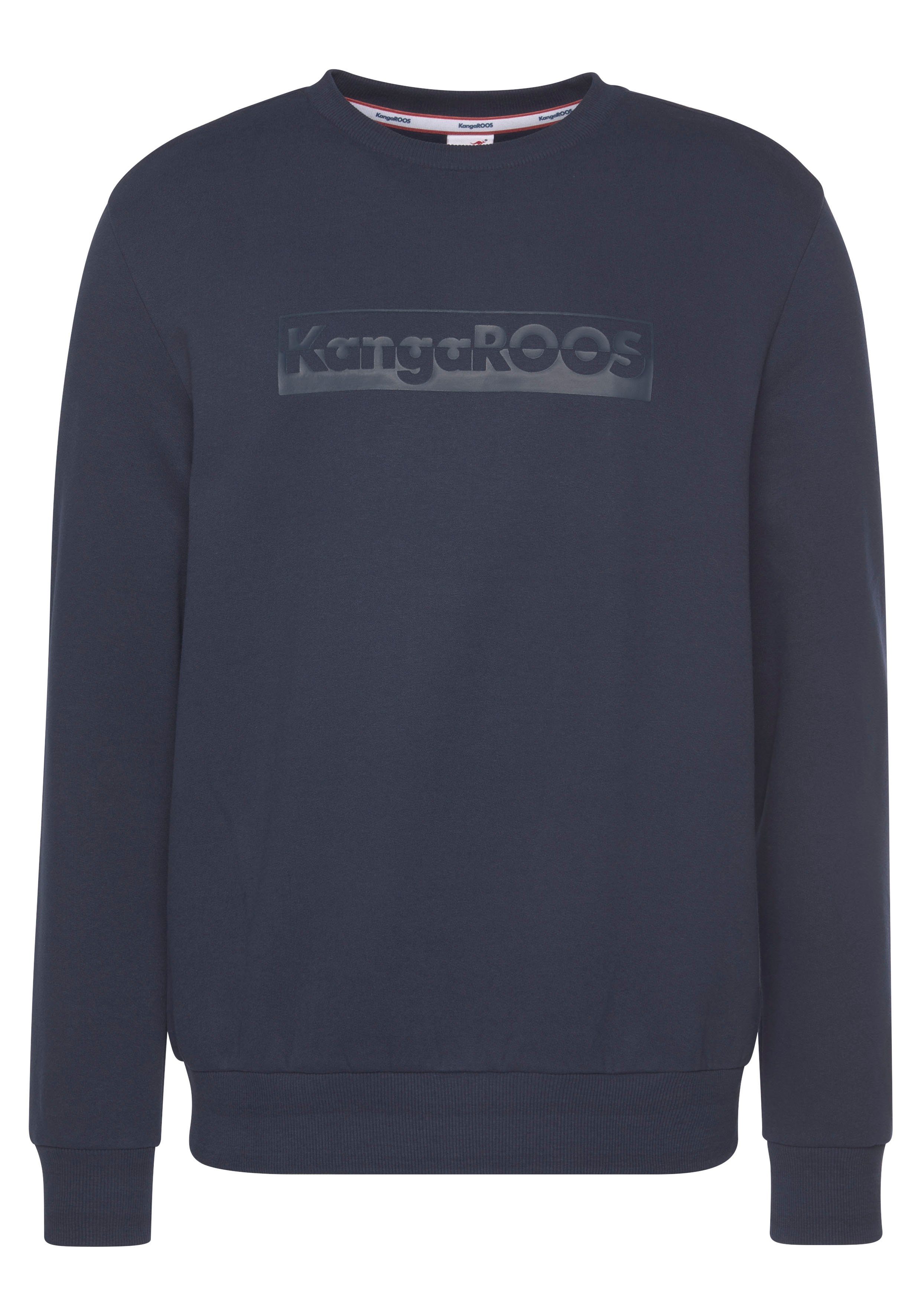 großem Logofrontprint KangaROOS mit blau Sweatshirt