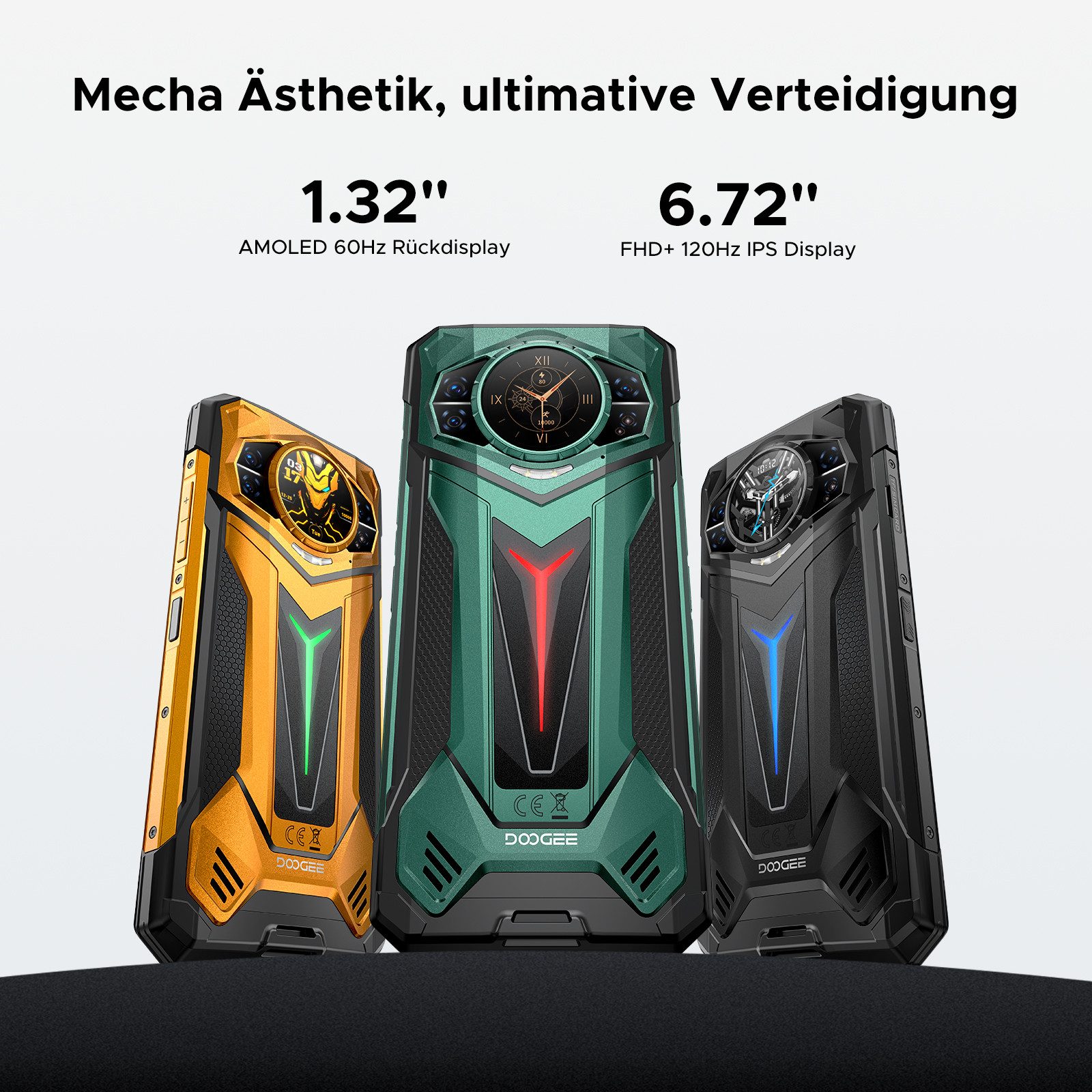 DOOGEE S200ULTRA 5G Outdoor Handy Ohne Vertrag 12GB+1TB 6.72” 120Hz Android15 Smartphone (6.72 Zoll, 1024 GB Speicherplatz, 100 MP MP Kamera, 100 MP +20 MP/ 66W Schnellladen/ Rückseitiges Display Amoled/NFC/WLAN)