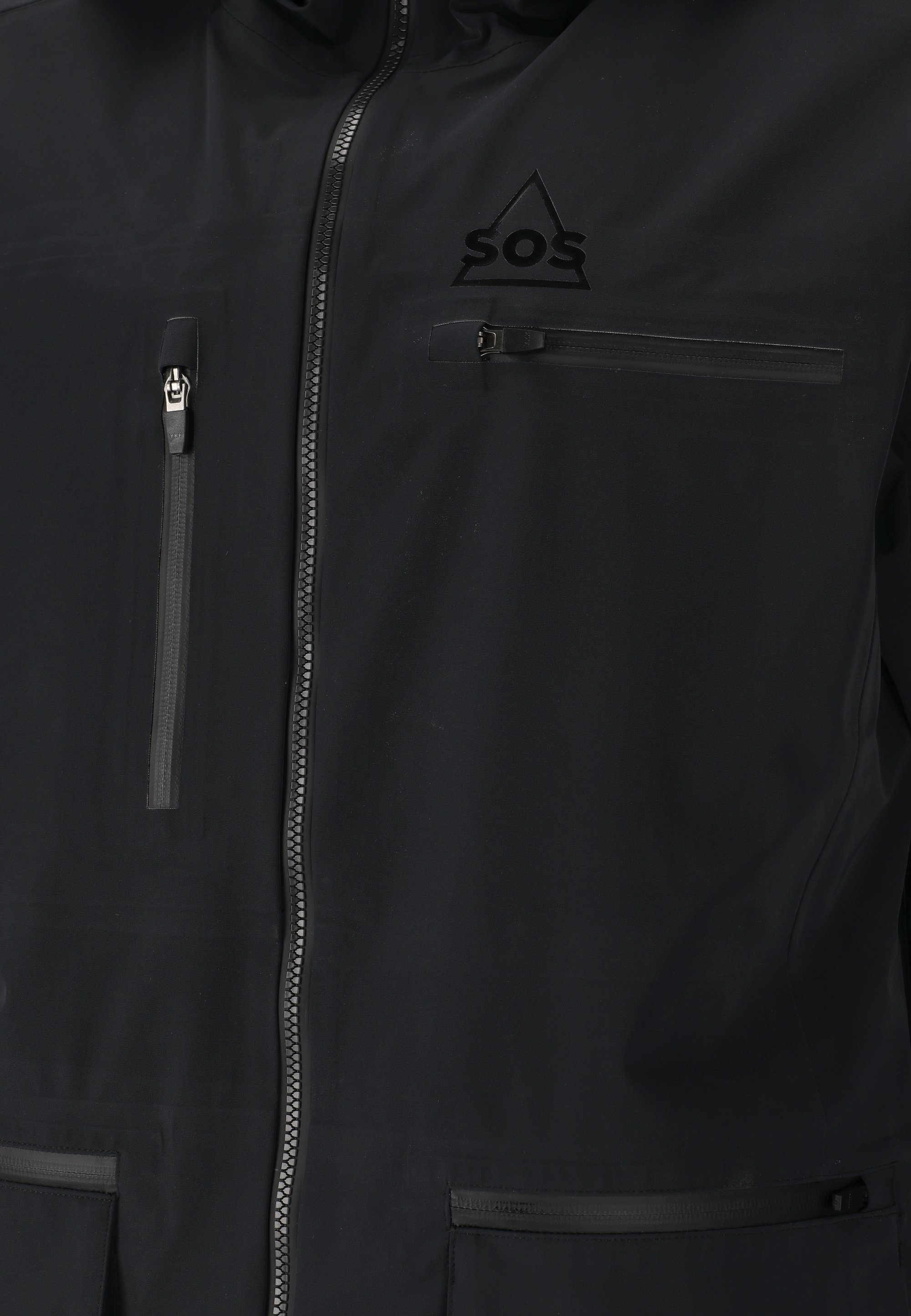 schwarz-schwarz SOS Silverton Skijacke wasserdichtem aus Material