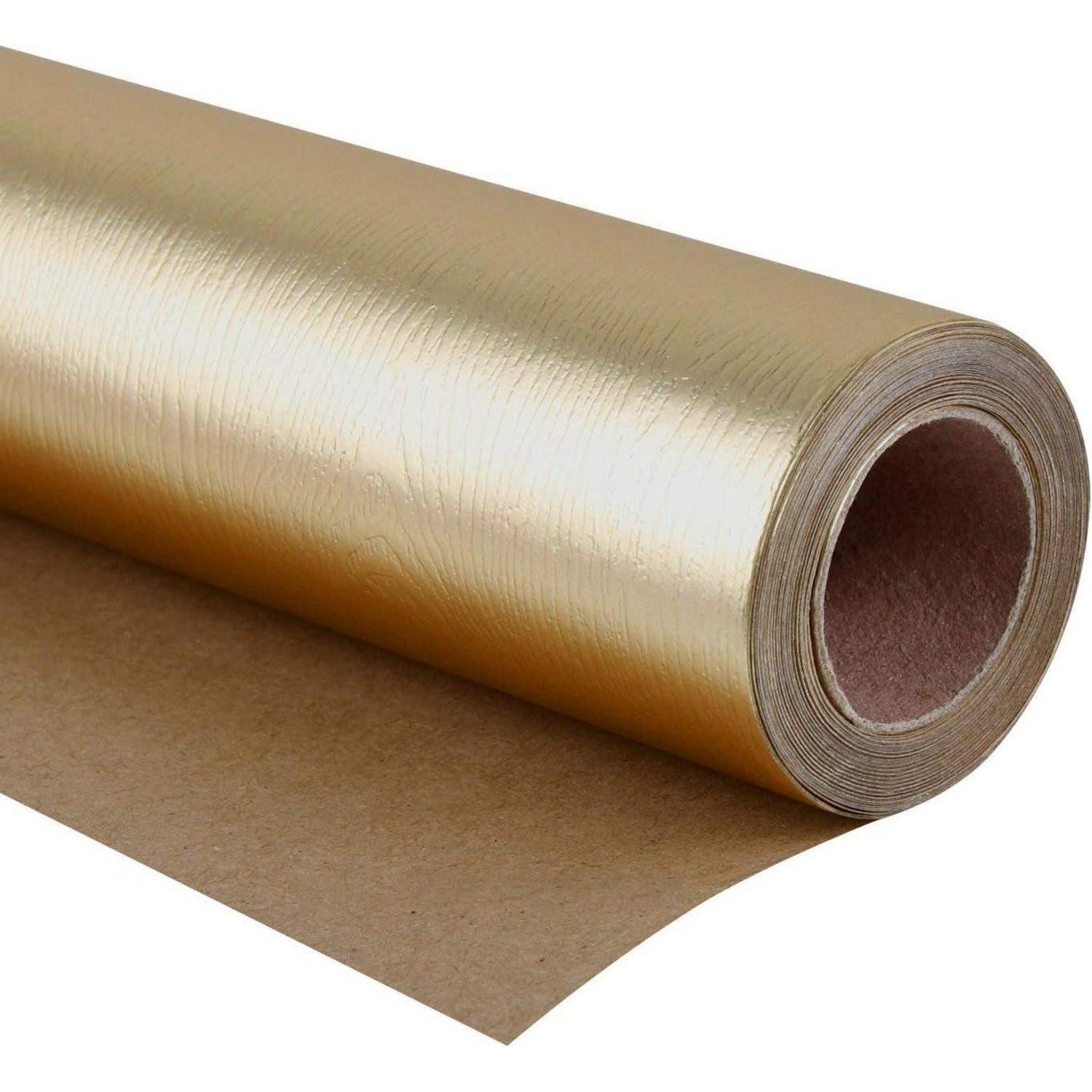 LuxusKollektion Geschenkpapier Geschenkpapierrolle Grundtextur 43cm 5m Geburtstag Hochzeit Gold