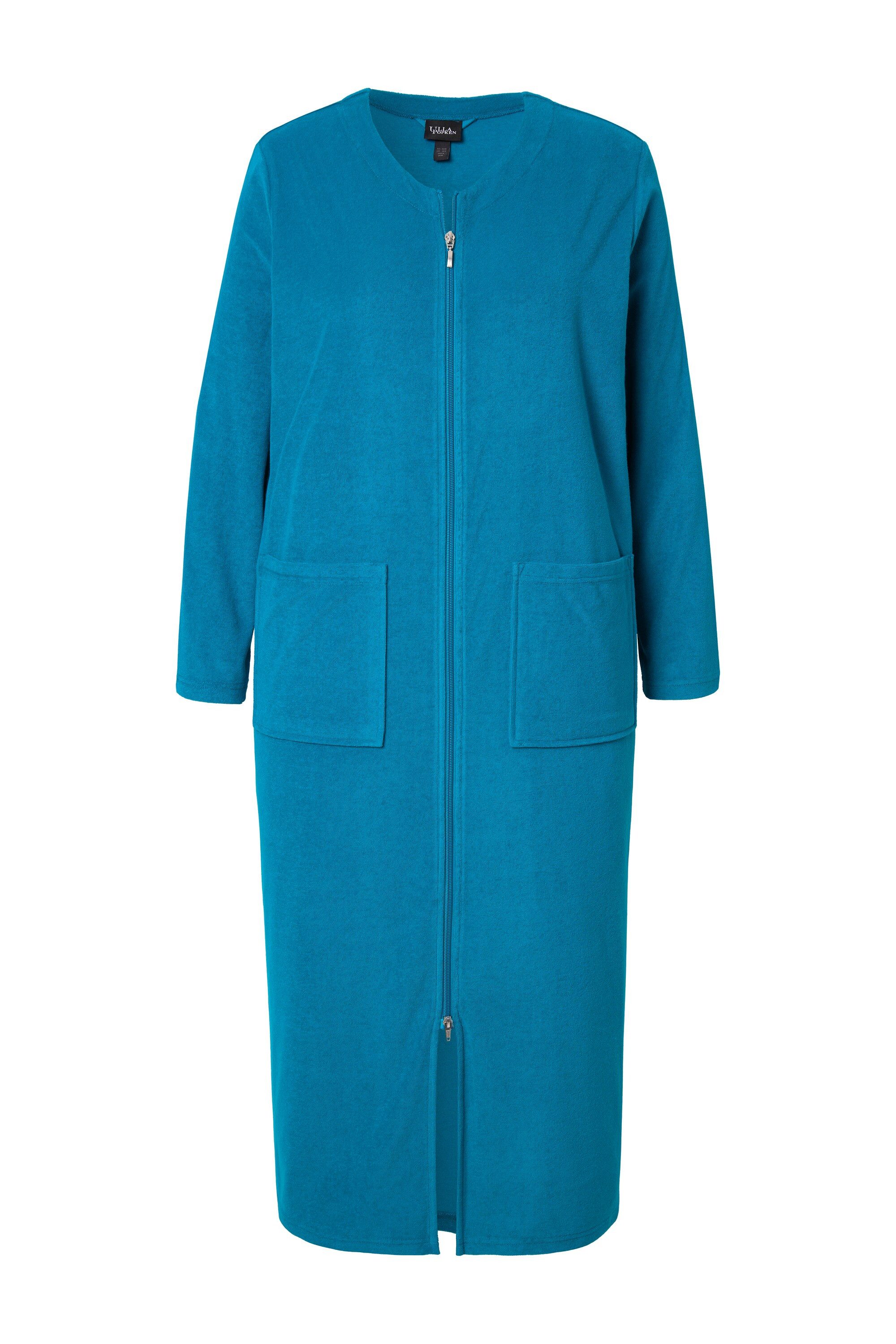 Ulla Popken Bademantel Bademantel 2-Wege-Zipper Frottee günstig online kaufen