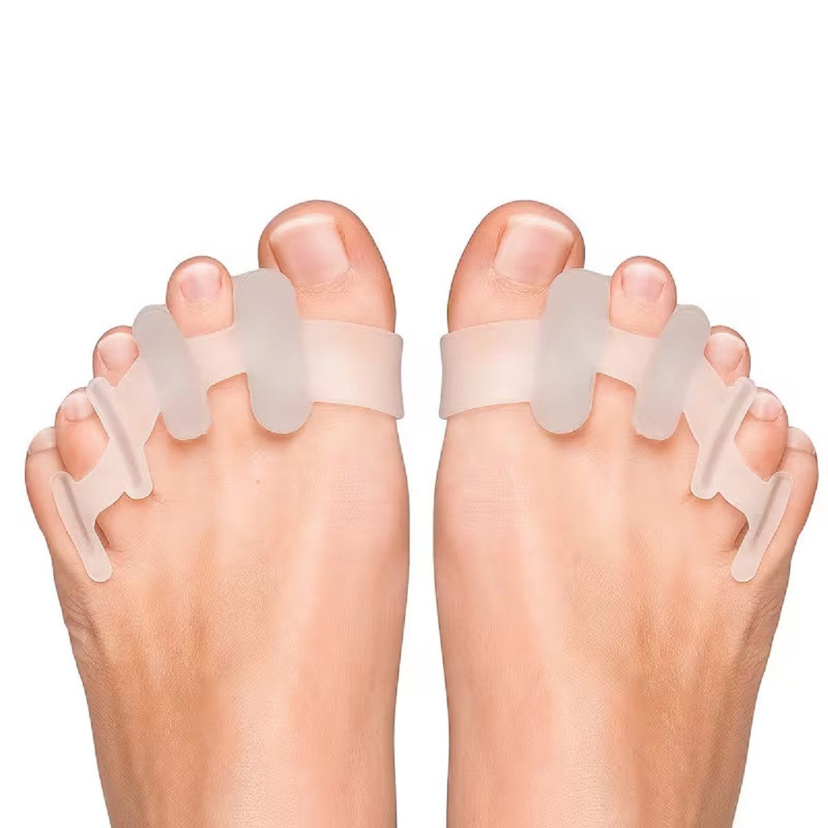 COOL-i ® Zehenkorrektor Zehenkorrektor – 2 Stk. weiche, BPA-freie Silikon-Zehentrenner, wiederverwendbar bei Hallux, Hammerzehen & überlappenden Zehen, Unisex