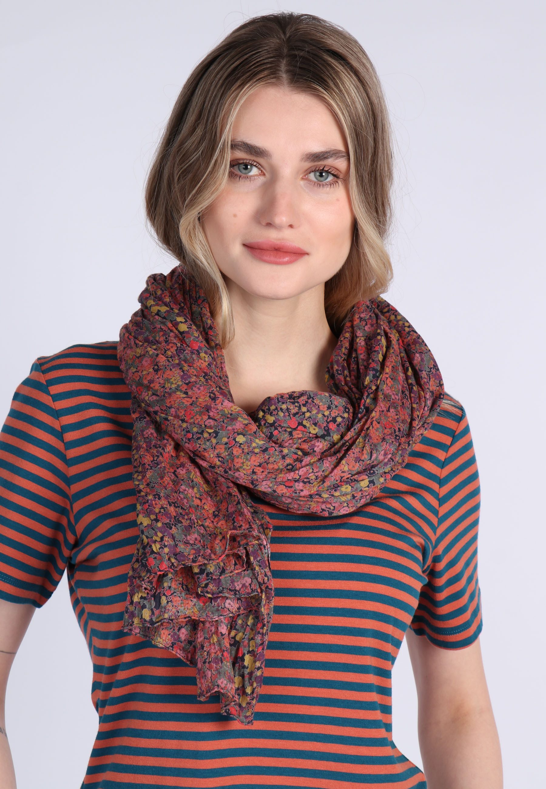 Lykka du Nord Schal Fletti flower confetti, Bio-Baumwolle