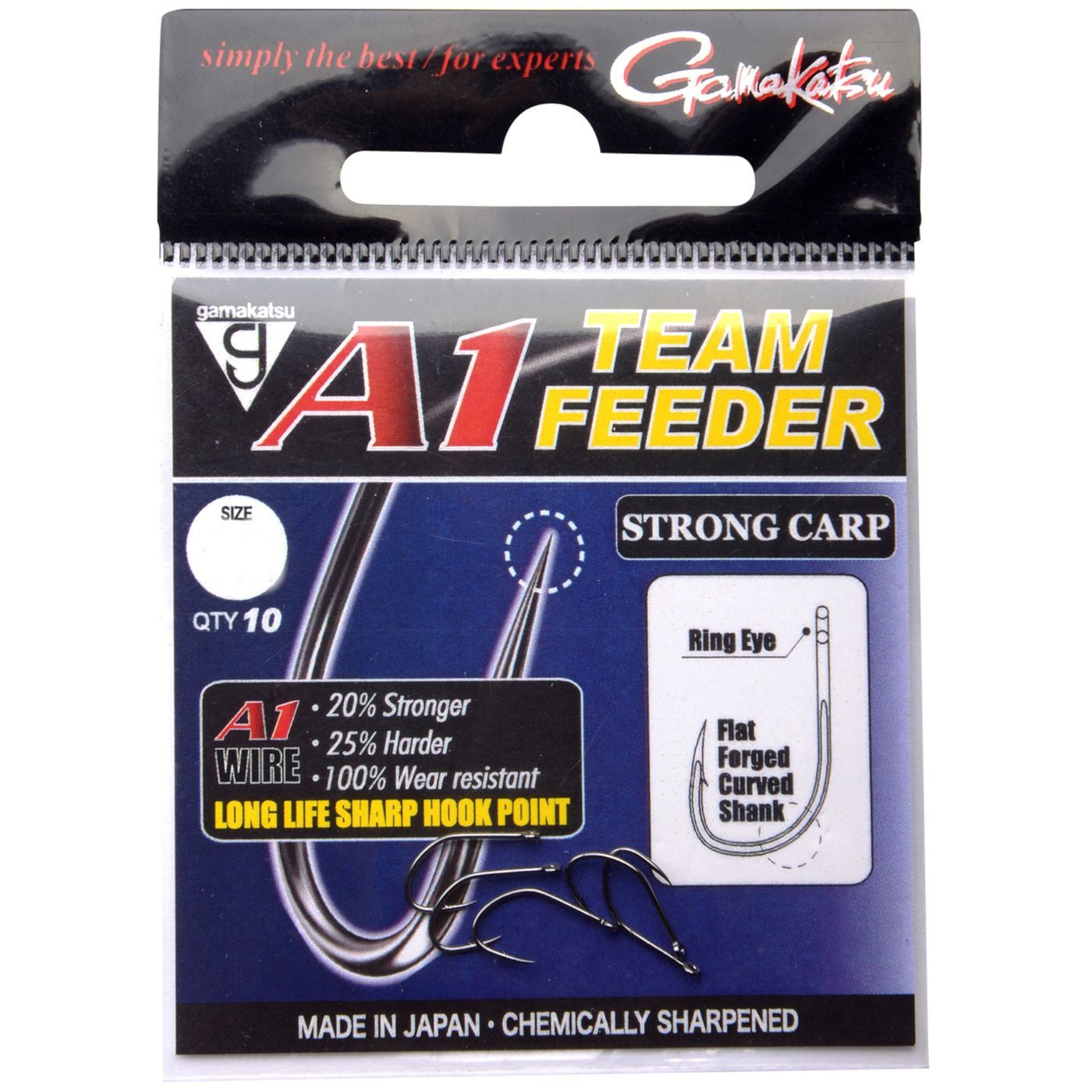 Feederhaken Gamakatsu A1 Team Feeder Hooks Strong Carp - 10 Feederhaken