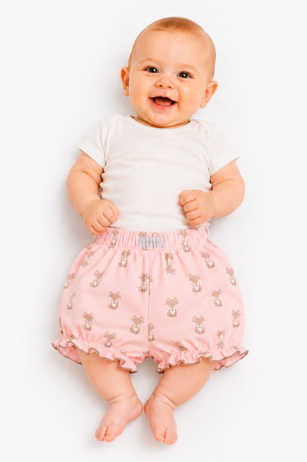 La Bortini Shorts Baby Shorts in Altrosa kurze Hose für Sommer (kurze Hose für Mädchen) aus Baumwolle, 44 50 56 62 68 74 80 86 92 98