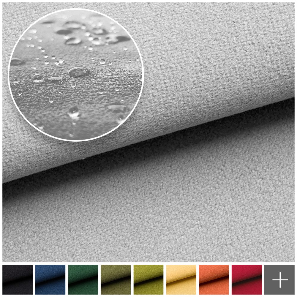 novely® Stoff TRITON - Wasserabweisender Microfaser Velours-Möbelstoff Wildleder-Opt, Wasserfest, Schmutzabweisend, Meterware, 1lfm