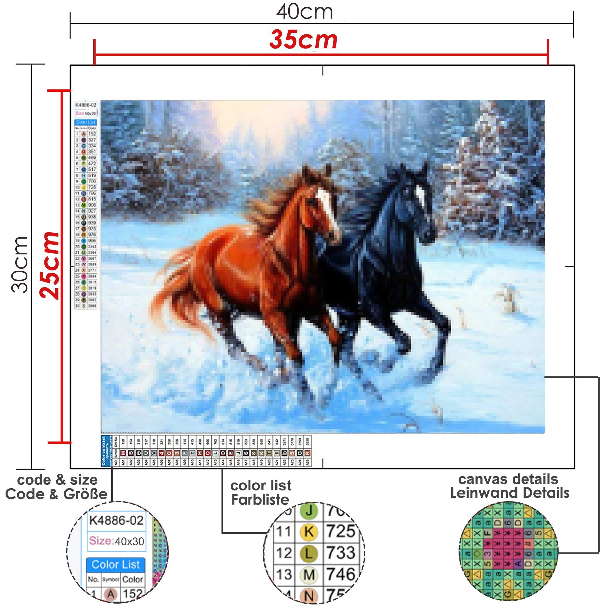 GOLDEN Gemälde GOLDEN Diamond Painting zubehör bilder Weihnachten 30 x 40cm günstig online kaufen