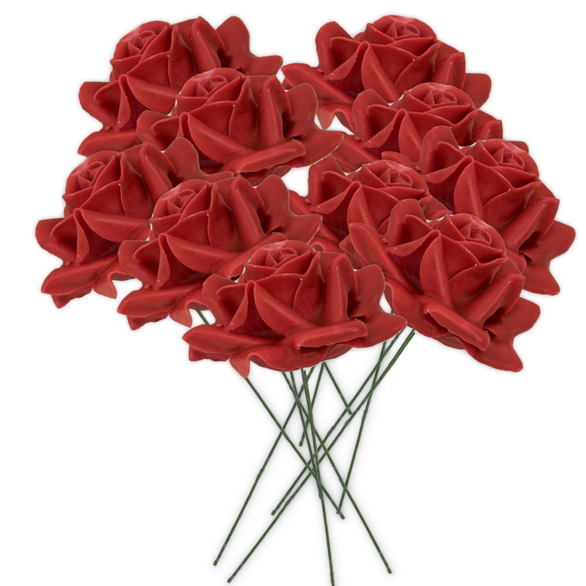 matches21 HOME & HOBBY Bastelnaturmaterial Textil-Rosen mit Wachs-Blüten al günstig online kaufen