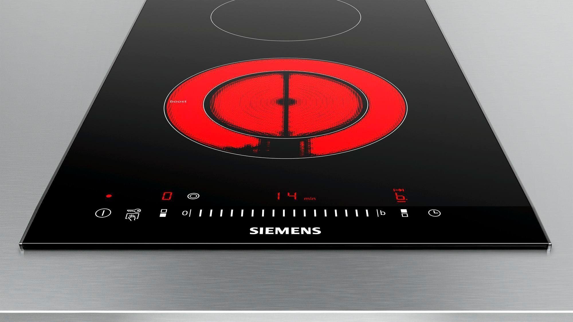 SIEMENS Elektro-Kochfeld iQ300 ET375FFP1E, Flexibles 30 cm Domino-Kochfeld & präziser touchSlider
