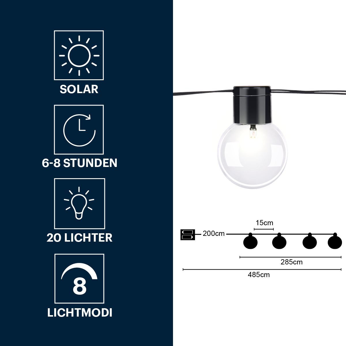 Grundig Lichterkette Grundig Solar Lichterkette 4,85 m